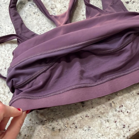 Lululemon Wunder Mesh Train Layered Sports Bra in Grape Thistle Purple Size 2 - Picture 6 of 9